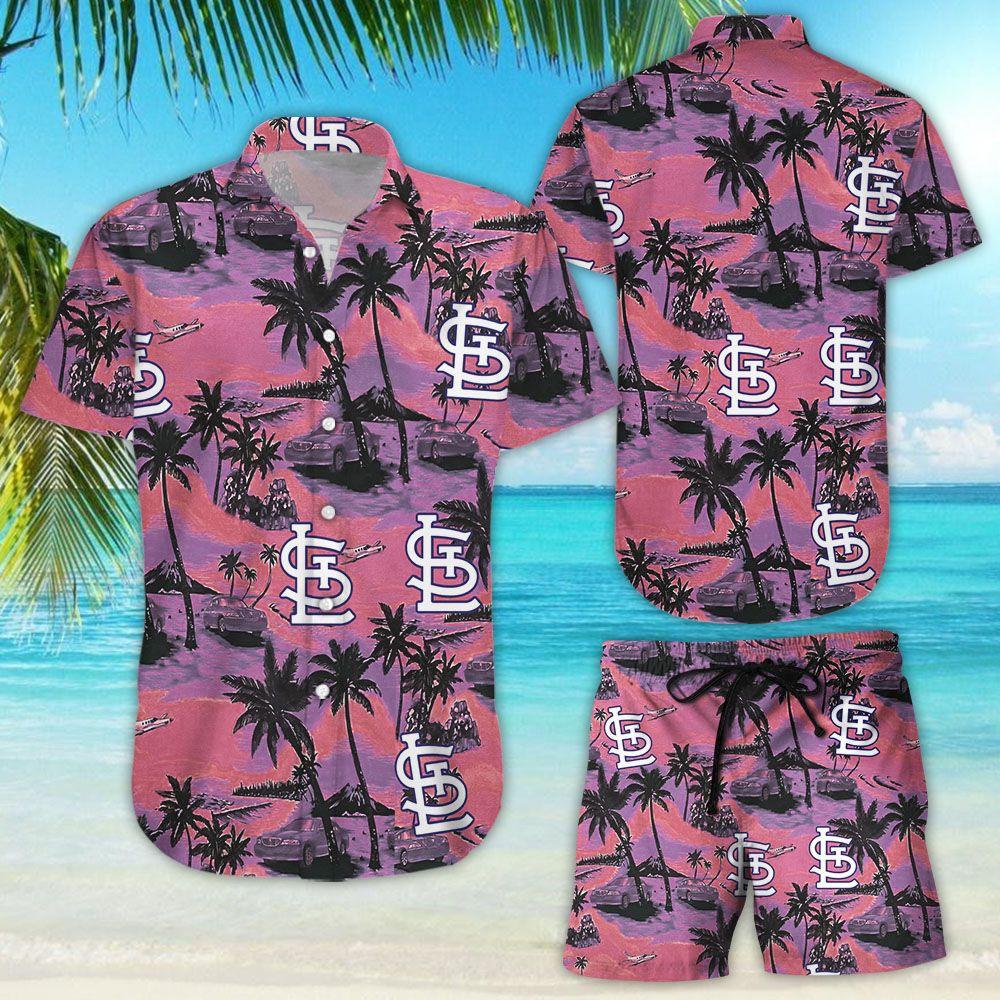 St Louis Cardinals 2 Mlb Hawaiian Shirt Tropical Aloha Button Up