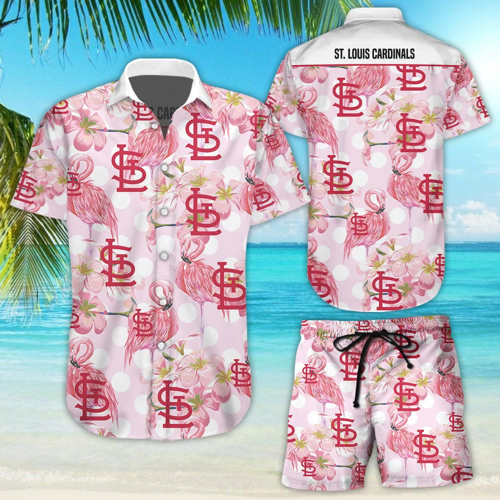 St Louis Cardinals Hawaiian Shirt Tropical Aloha Button Up