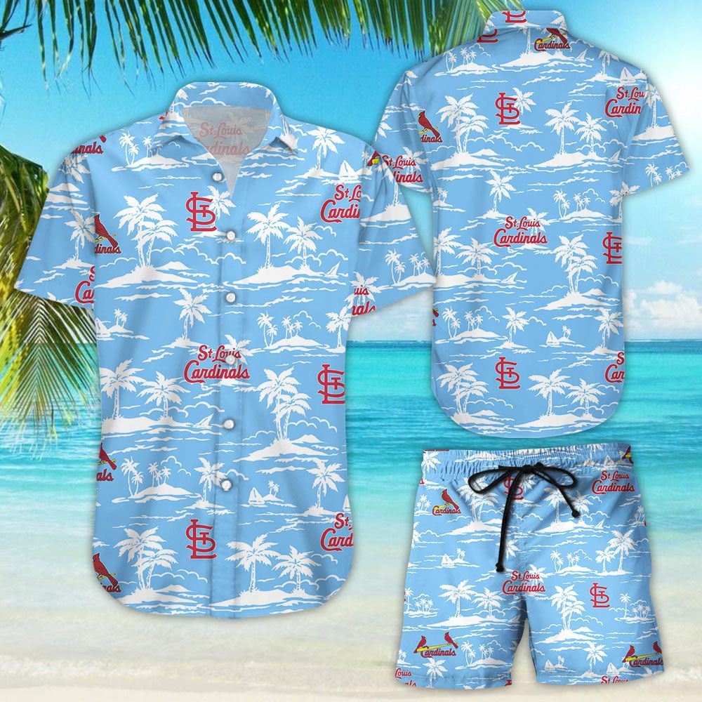 St Louis Cardinals Vintage Mlb Hawaiian Shirt Tropical Aloha Button Up
