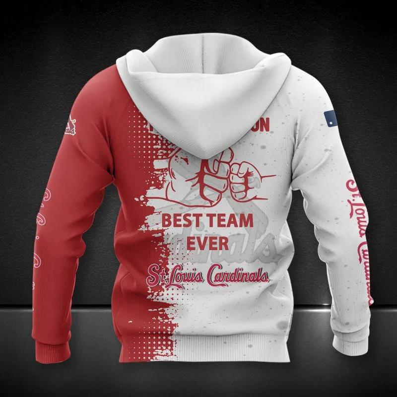 Alternative view of St. Louis Cardinals Dad And Son MLB All Over Print Hoodie