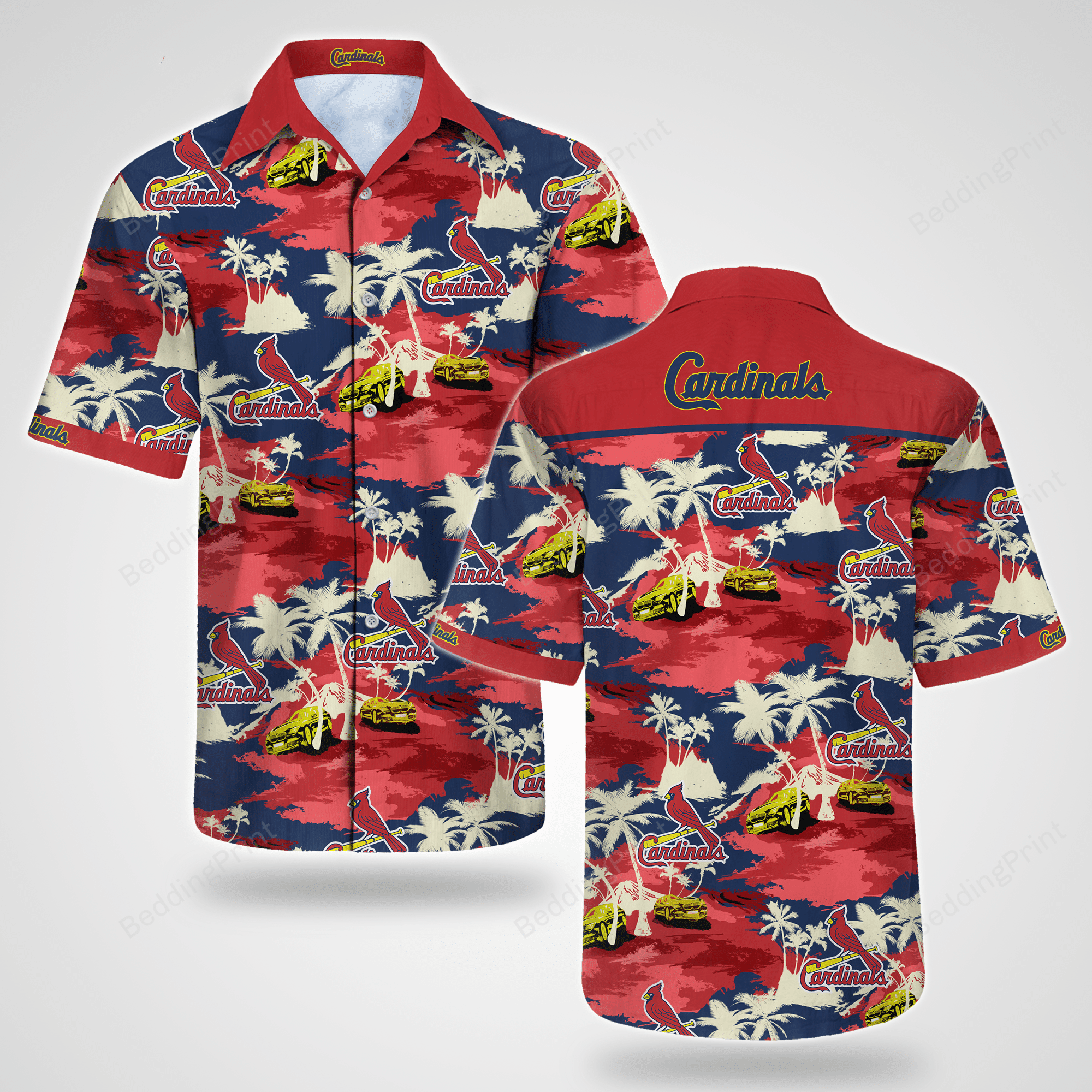 St. Louis Cardinals Hawaiian Shirt Tropical Aloha Button Up
