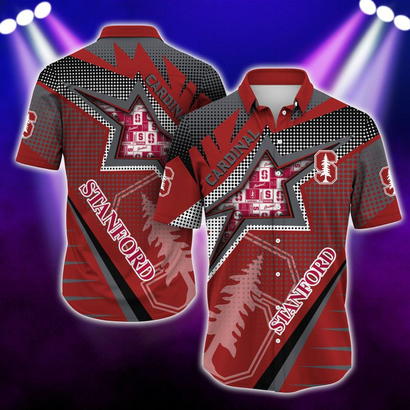 Stanford Cardinal Ncaa Hawaiian Shirt Tropical Aloha Button Up