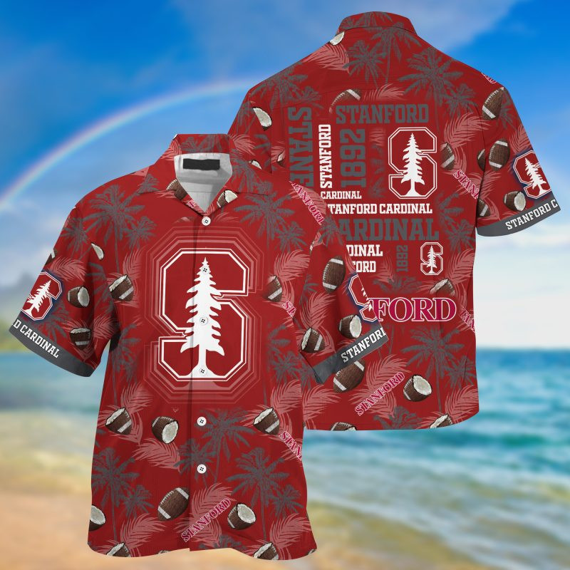 Stanford Cardinal Ncaa Hawaiian Shirt Tropical Aloha Button Up
