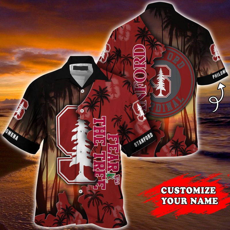 Stanford Cardinal Ncaa Personalized Summer Hawaiian Shirt Tropical Aloha Button Up