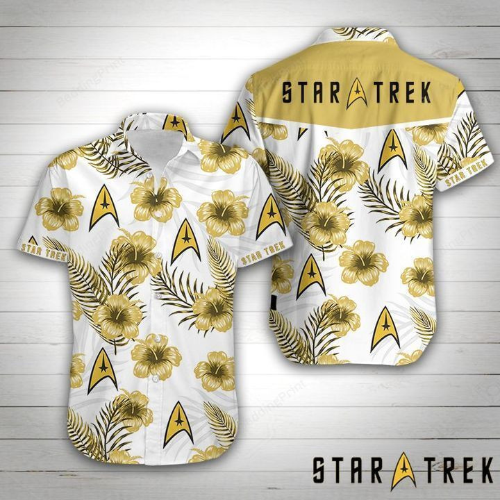 Star Trek Hawaiian Shirt Tropical Aloha Button Up