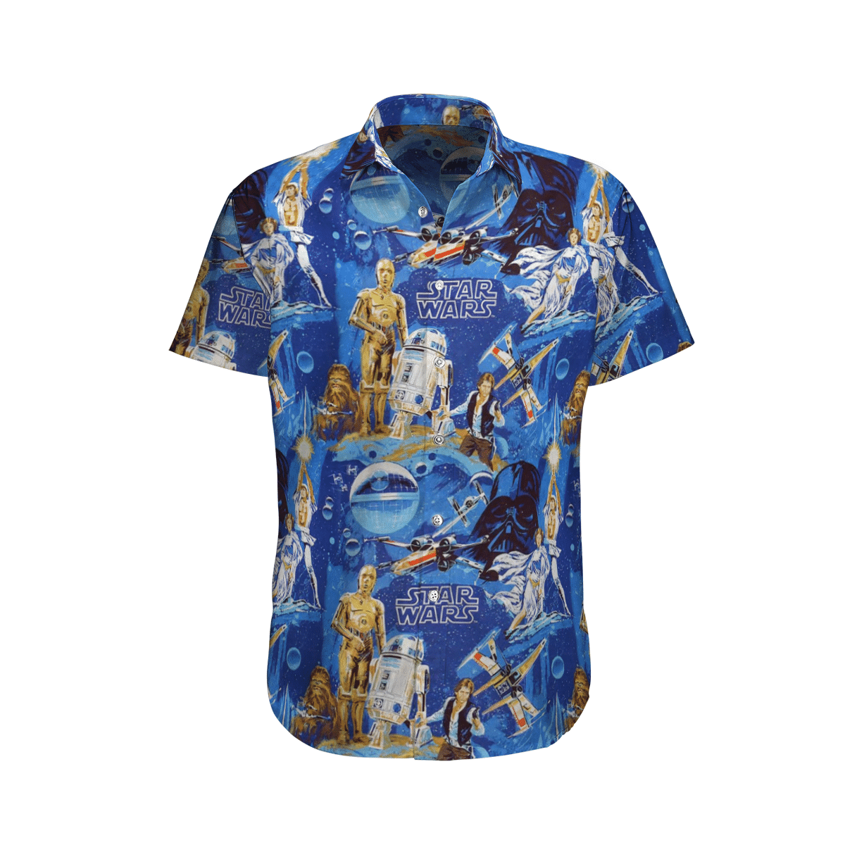 Star Wars C-3po See-threepio Hawaiian Shirt Tropical Aloha Button Up