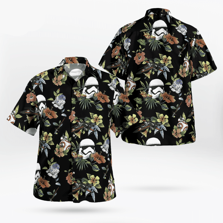 Star Wars Character Stormtroopers Hawaiian Shirt Tropical Aloha Button Up