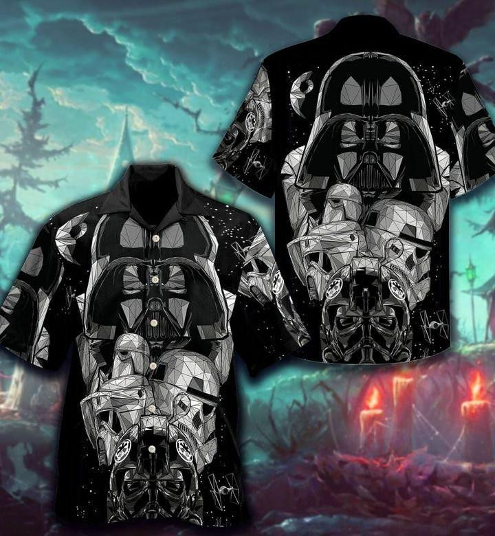 Star Wars Darth Vader Black Hawaiian Shirt Tropical Aloha Button Up