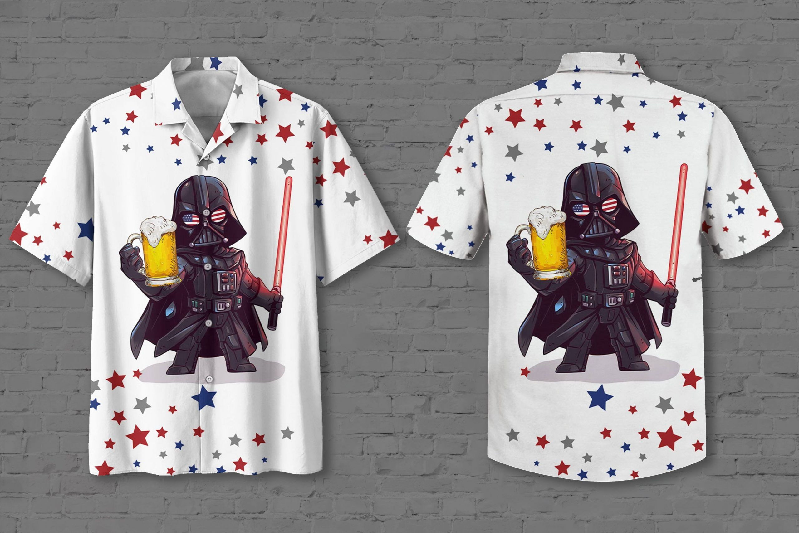 Star Wars Darth Vader With Beer Hawaiian Shirt Tropical Aloha Button Up