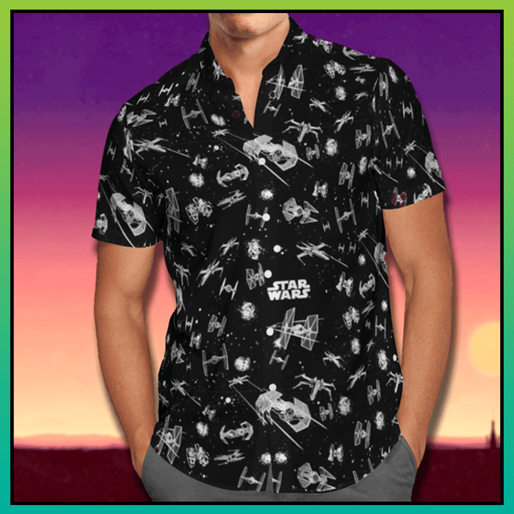 Star Wars Spaceship Hawaiian Shirt Tropical Aloha Button Up