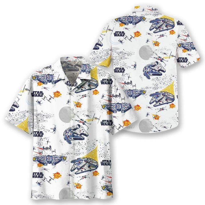 Star Wars Spaceships Hawaiian Shirt Tropical Aloha Button Up