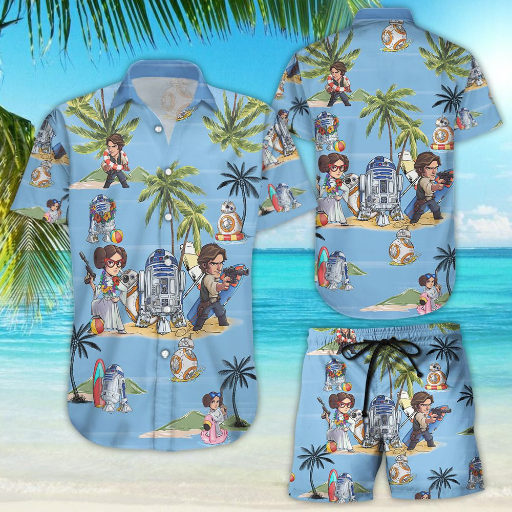 Star Wars Summer Time Hawaiian Shirt Tropical Aloha Button Up