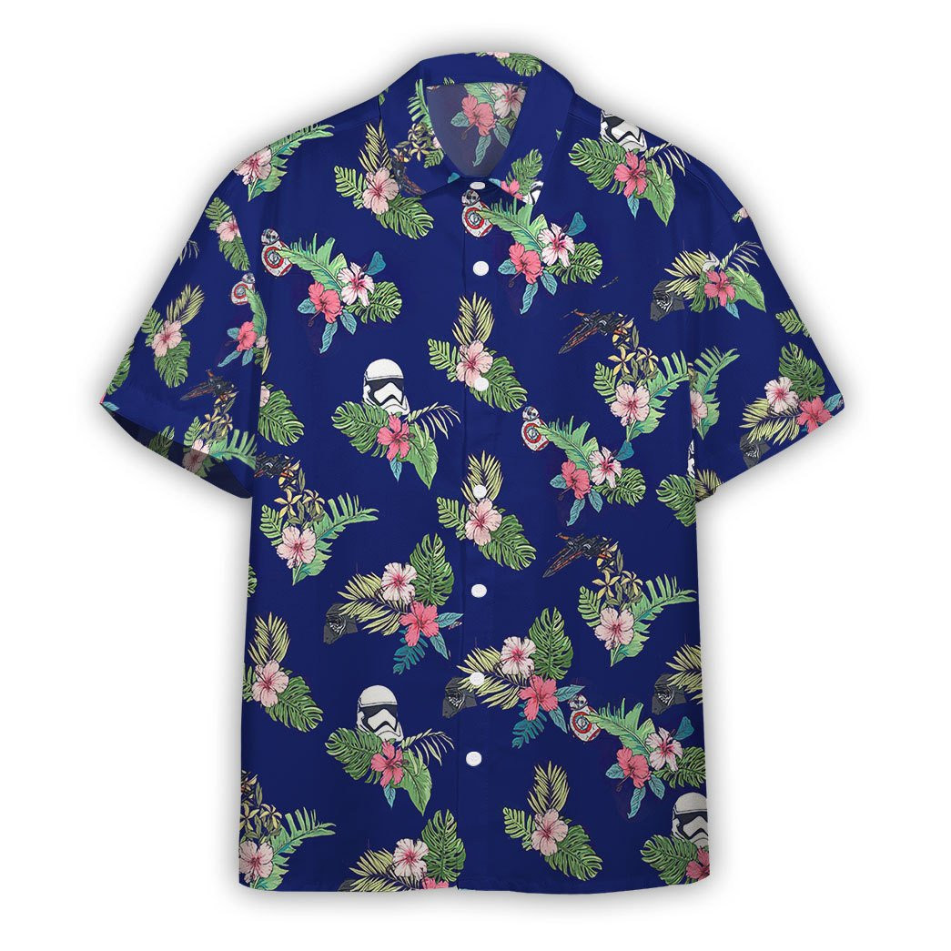 Star Wars The Floral Vibe Custom Hawaiian Shirt Tropical Aloha Button Up