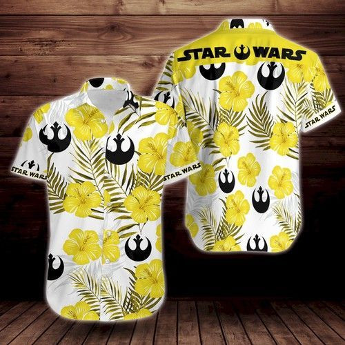 Star Wars Tropical Flower Hawaiian Shirt Tropical Aloha Button Up