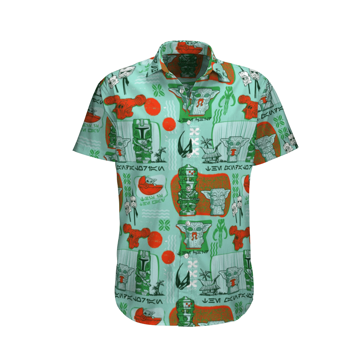 Star Wars Yoda Native Green Hawaiian Shirt Tropical Aloha Button Up