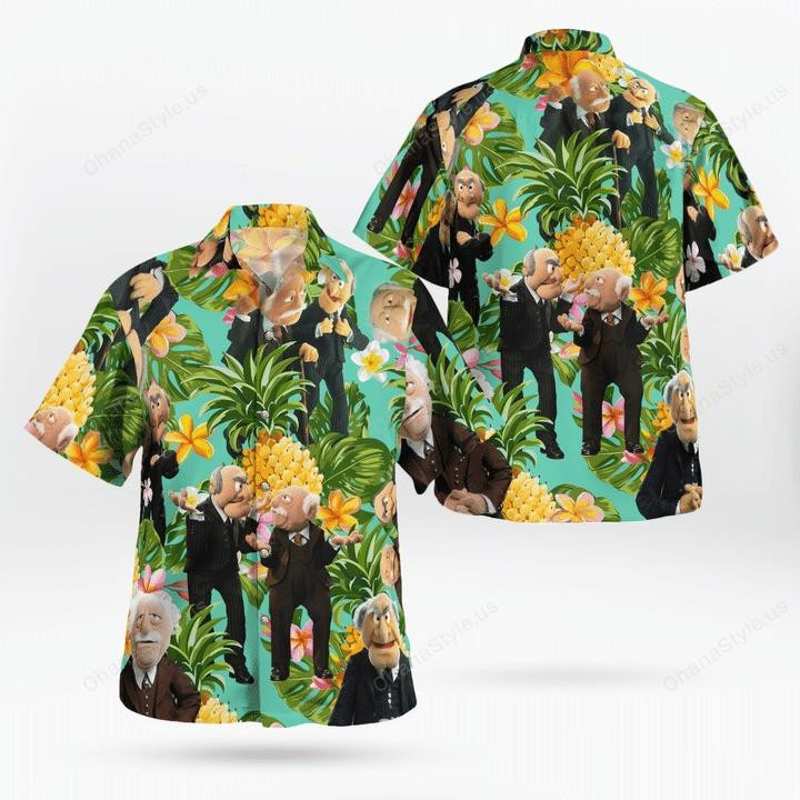 Statler And Waldorf Muppets Tropical Hawaiian Shirt Tropical Aloha Button Up