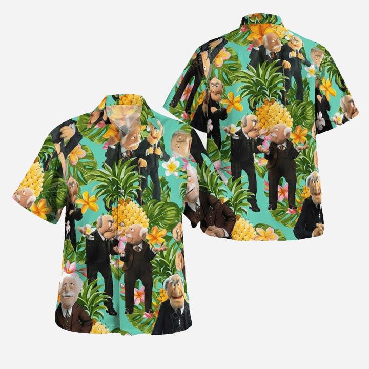 Statler And Waldorf Muppets Tropical Hawaiian Shirt Tropical Aloha Button Up