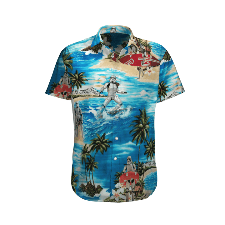 Stormtrooper Star Wars Shirts Star Wars Hawaiian Shirt Tropical Aloha Button Up