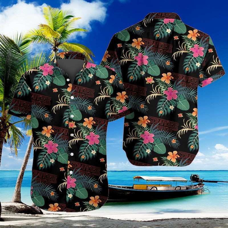 Stranger Things Hawaiian Shirt Tropical Aloha Button Up