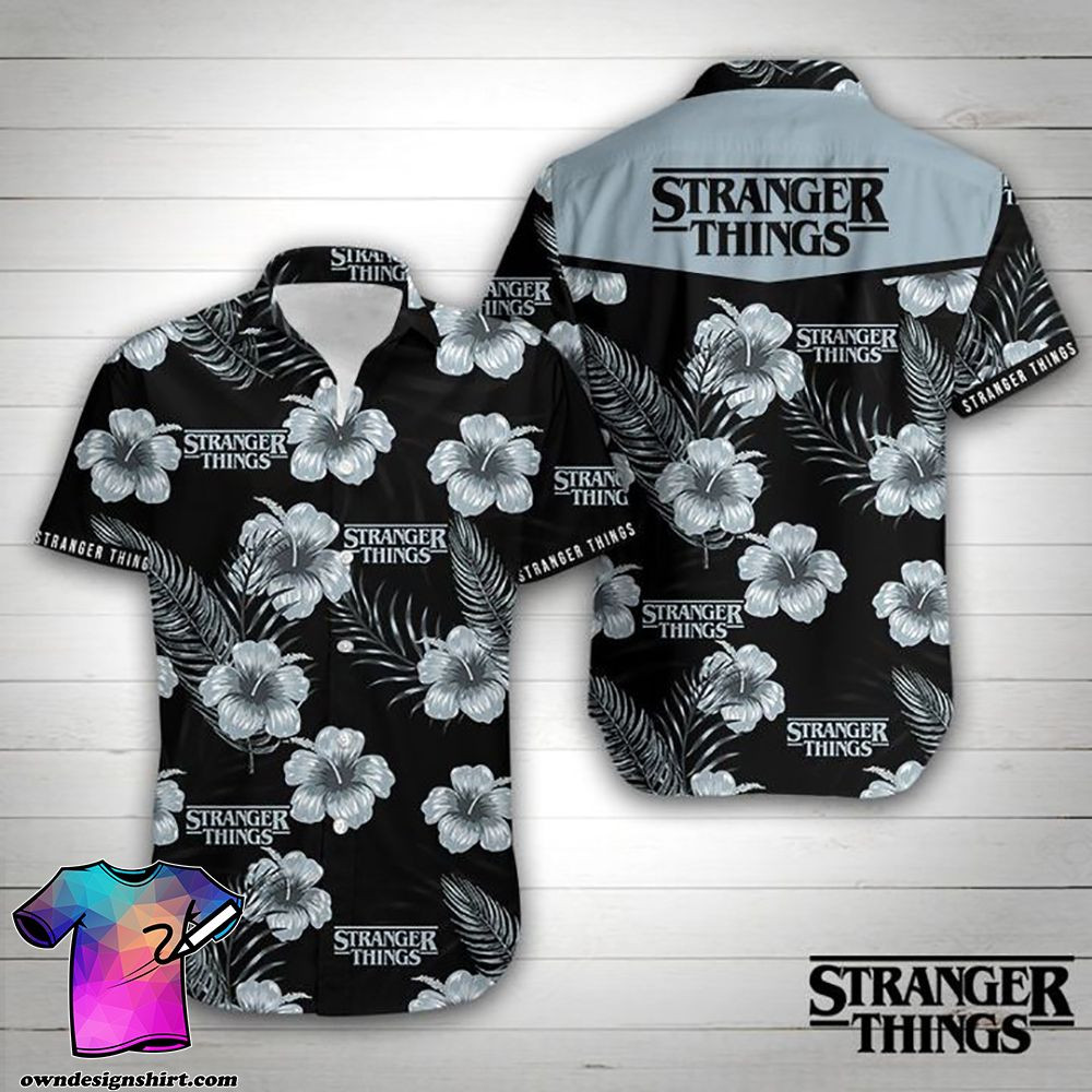 Stranger Things Tropical Flower Hawaiian Shirt Tropical Aloha Button Up