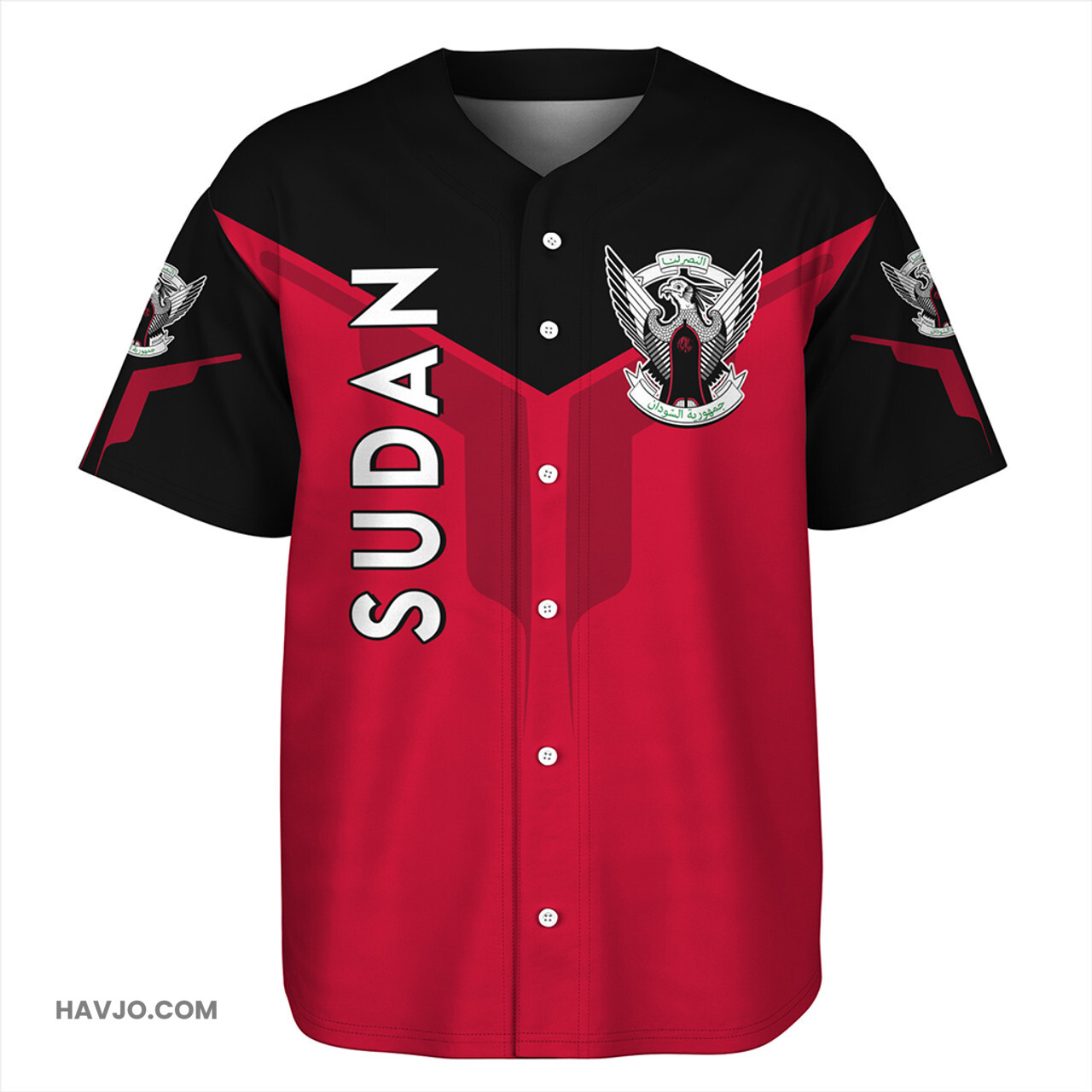 Sudan Arrow Style Baseball Jersey