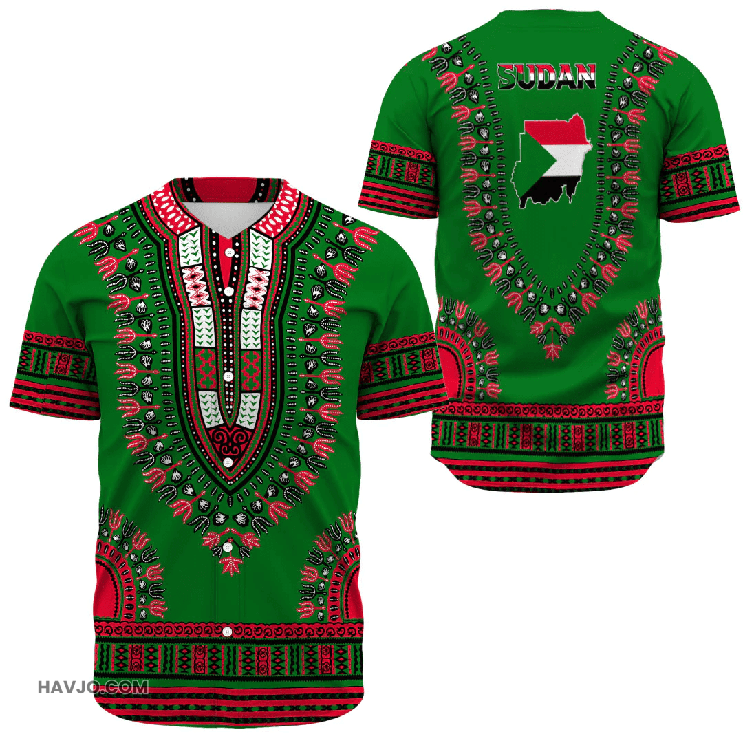 Sudan S Traditional Dashiki Baseball Jersey