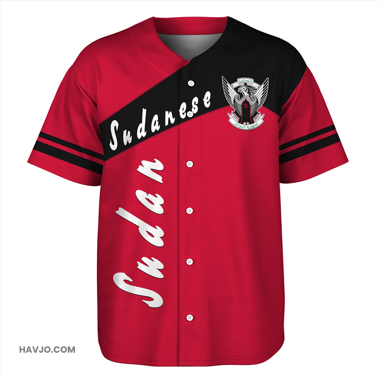 Sudan Sport Style Baseball Jersey