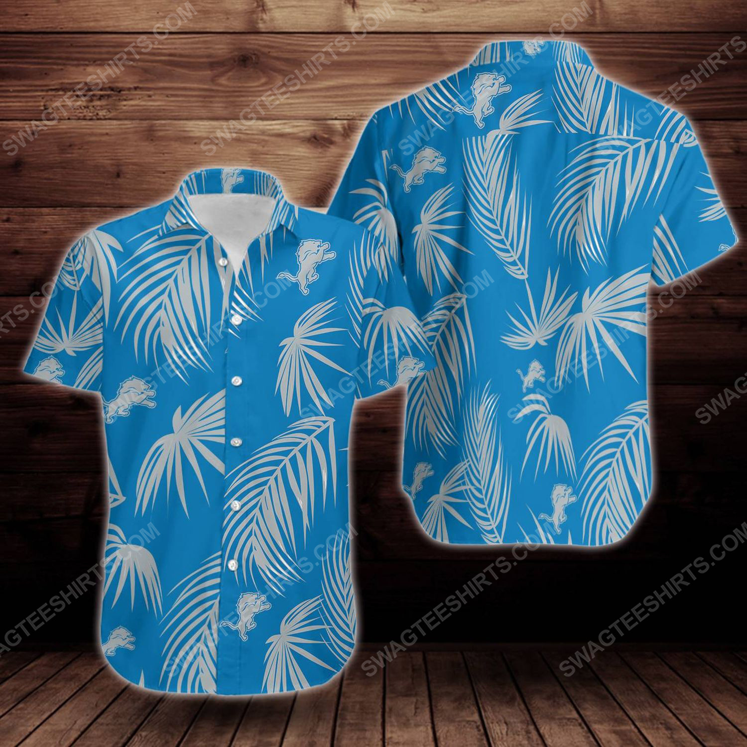 Summer Detroit Lions Maria Hawaiian Shirt Tropical Aloha Button Up