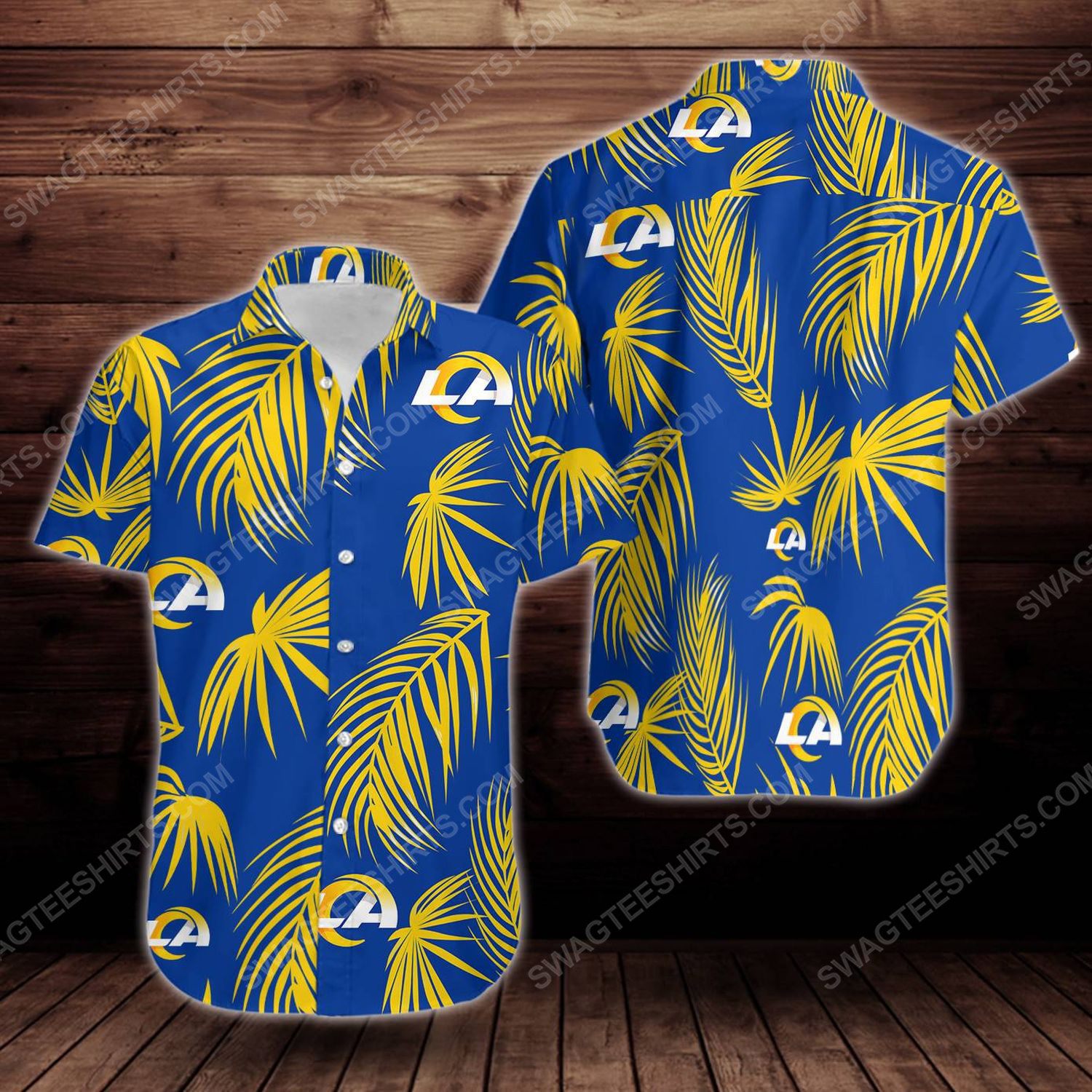 Summer Los Angeles Rams Maria Hawaiian Shirt Tropical Aloha Button Up