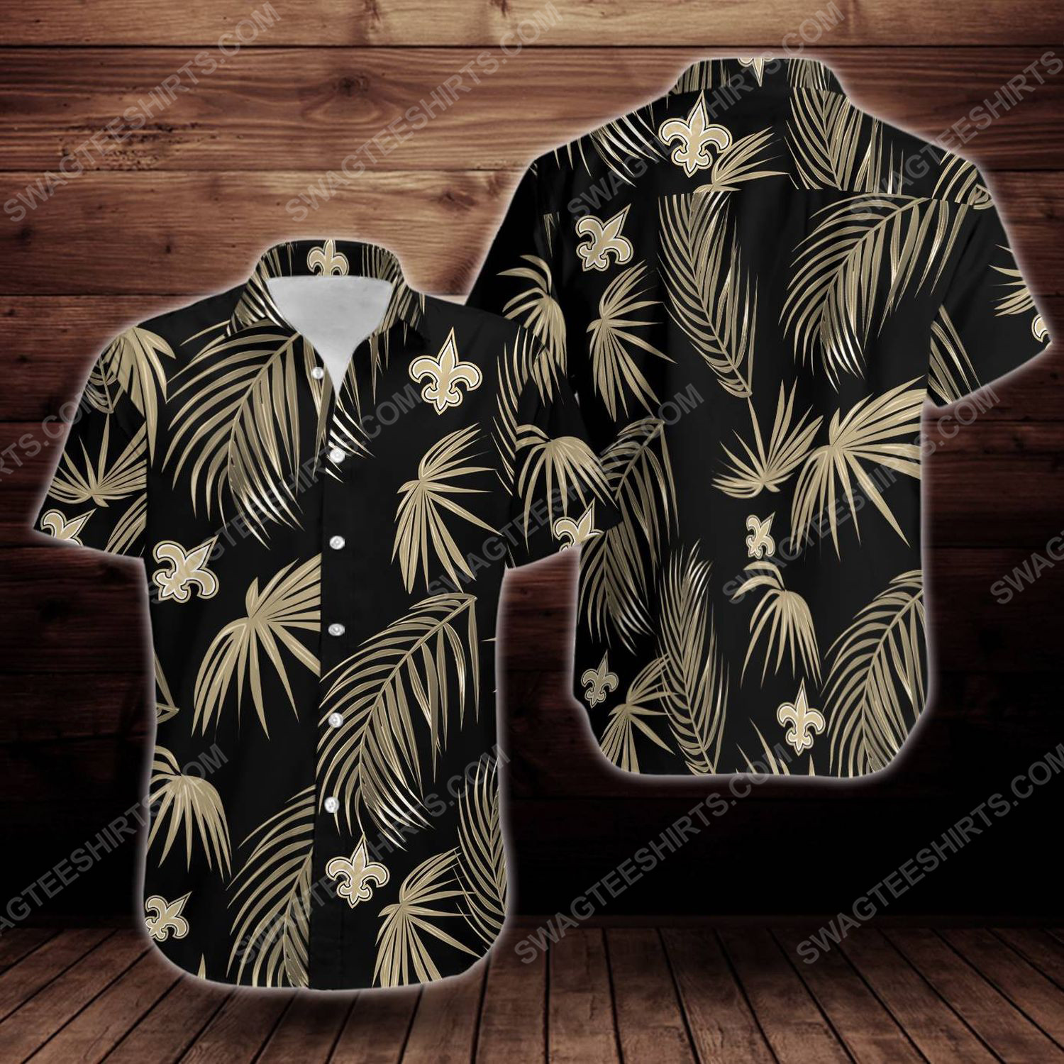Summer New Orleans Saints Maria Hawaiian Shirt Tropical Aloha Button Up