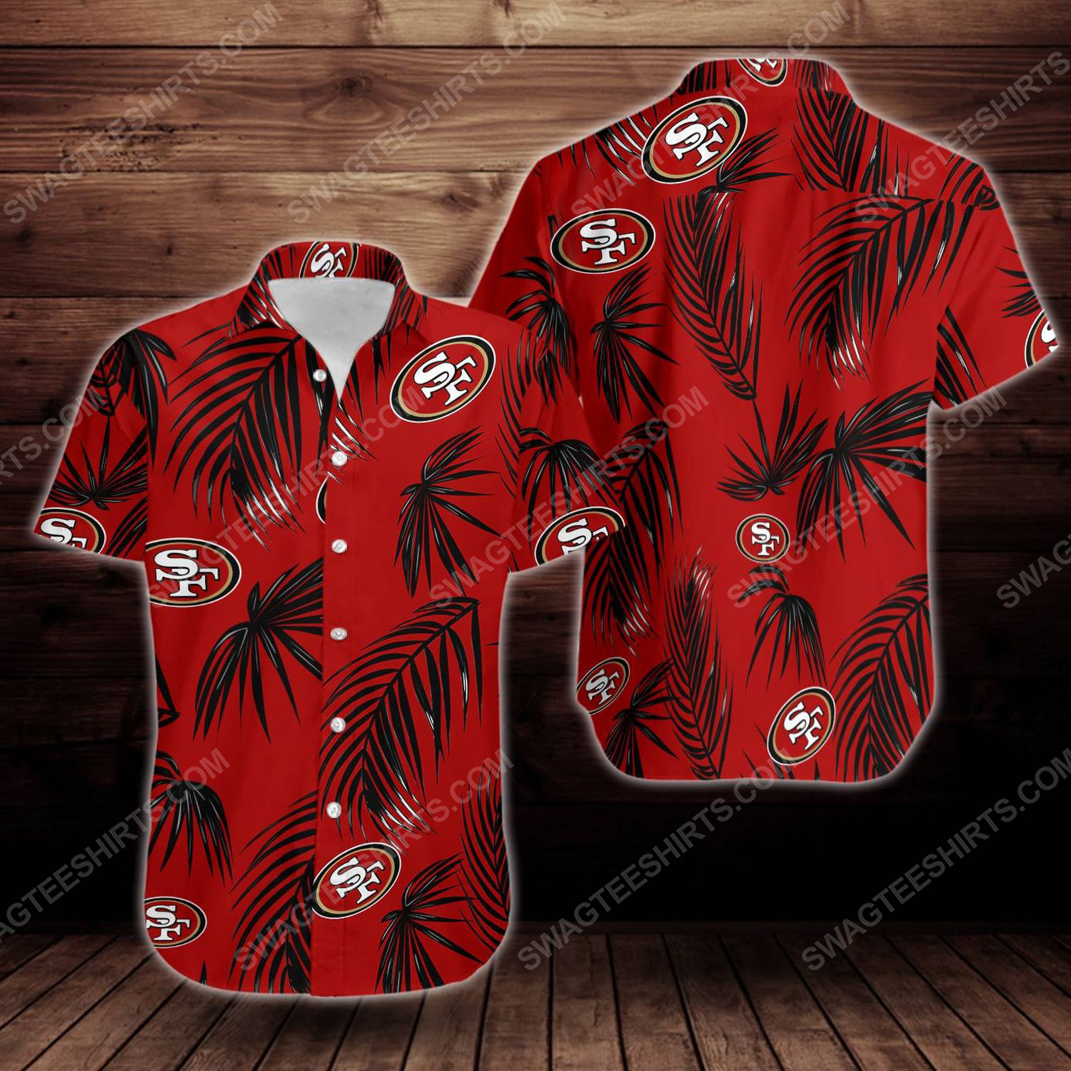 Summer San Francisco 49ers Maria Hawaiian Shirt Tropical Aloha Button Up