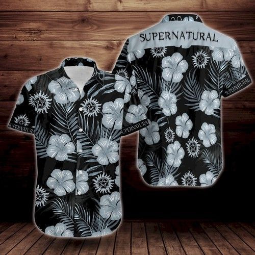 Supernatural Tropical Flower Hawaiian Shirt Tropical Aloha Button Up
