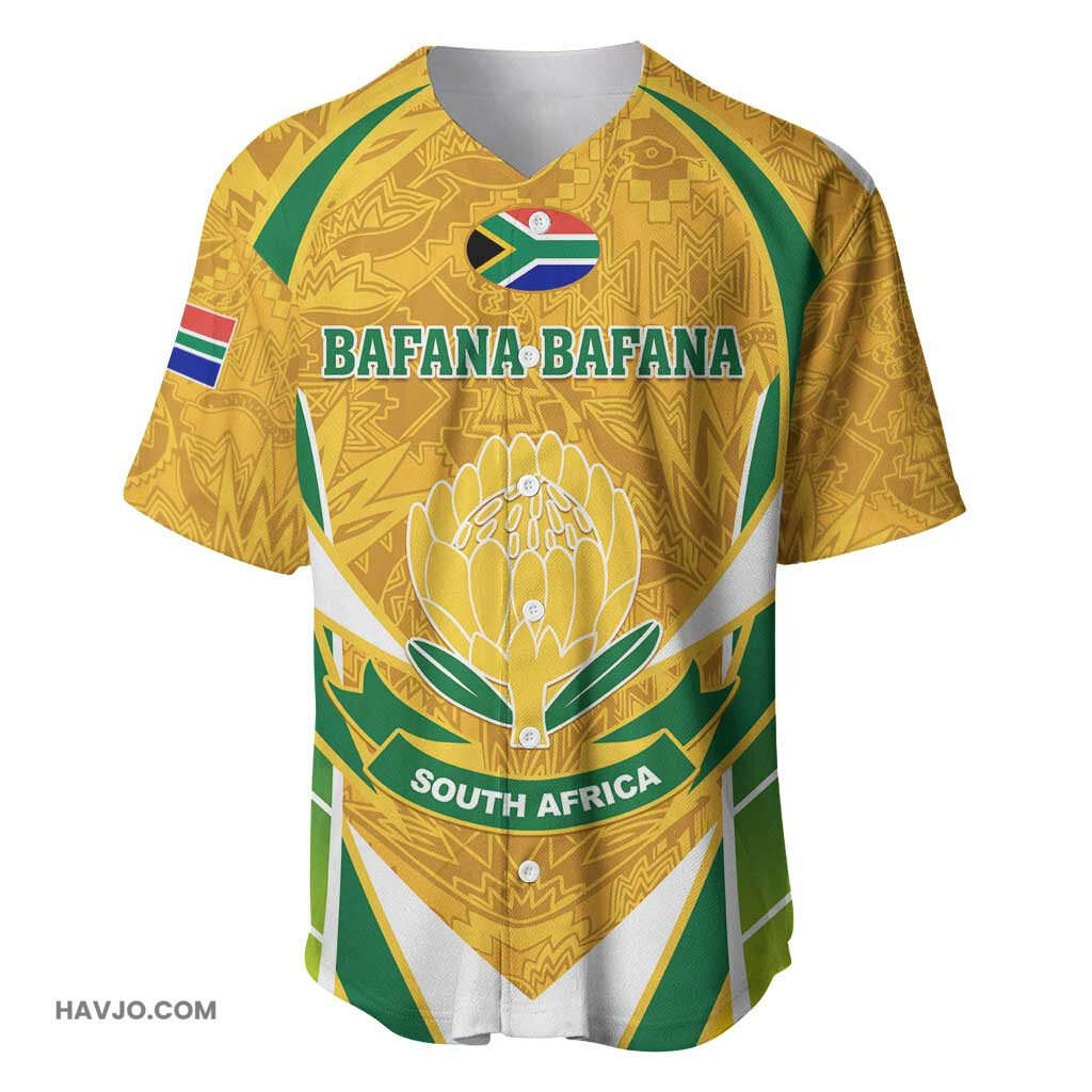 Support Bafana Bafana South Africa Soccer Baseball Jersey
