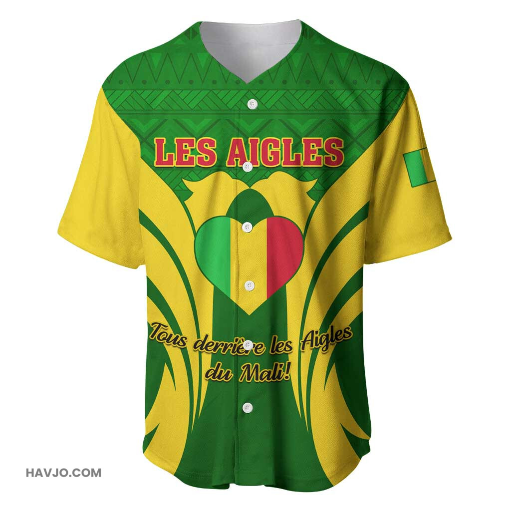 Support Les Aigles Du Mali Mali Football Baseball Jersey