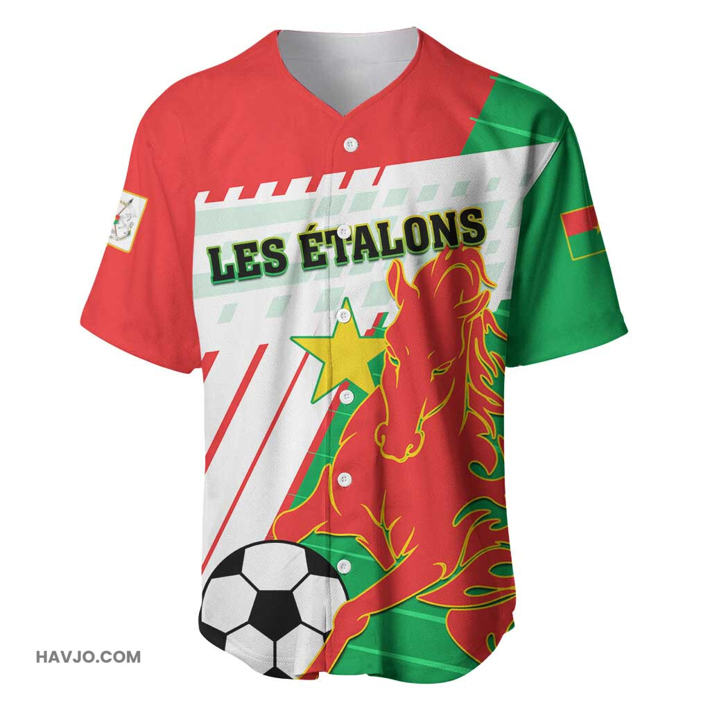 Support Les Etalons Burkina Faso Football Baseball Jersey