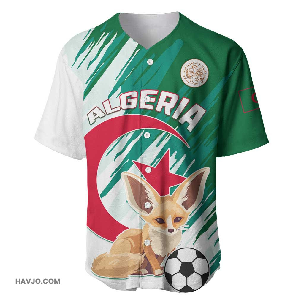 Support Les Fennecs Algeria Football Baseball Jersey