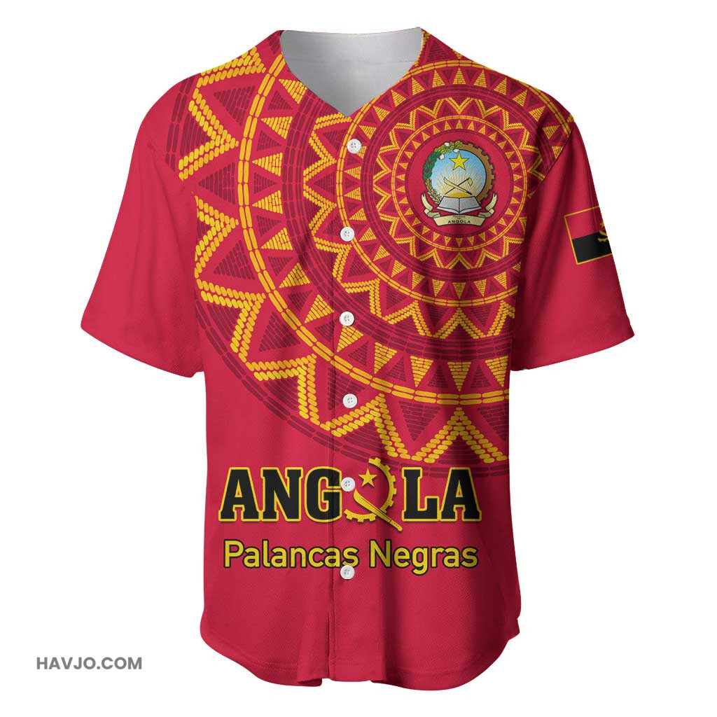 Support Palancas Negras Red Angola Football Baseball Jersey