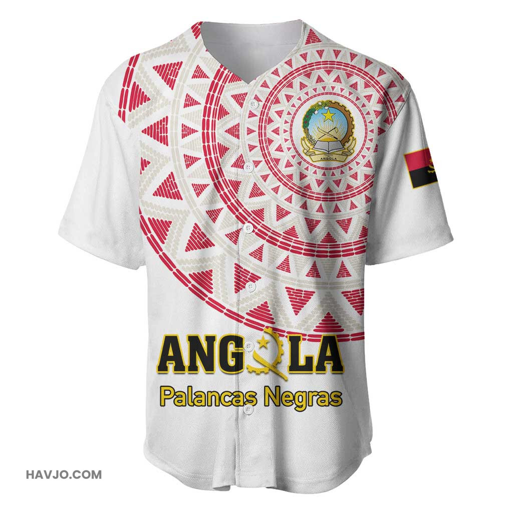 Support Palancas Negras White Angola Football Baseball Jersey