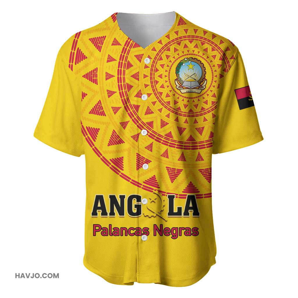 Support Palancas Negras Yellow Angola Football Baseball Jersey