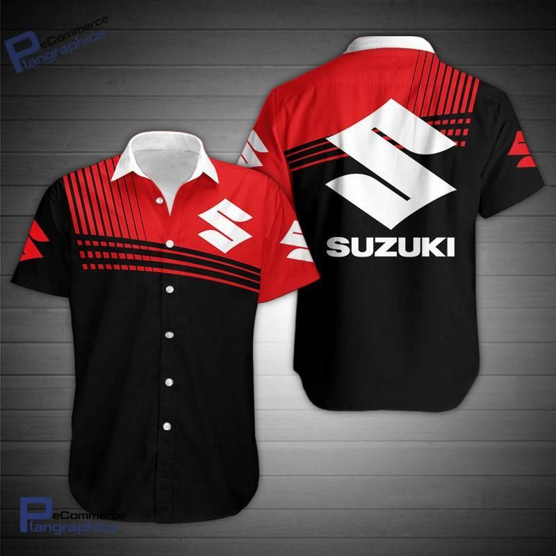 Suzuki Aop Aloha Shirt Button Up T Shirt Hawaiian Shirt Tropical Aloha Button Up