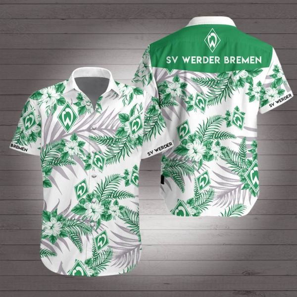 Sv Werder Bremen Hawaiian Shirt Tropical Aloha Button Up