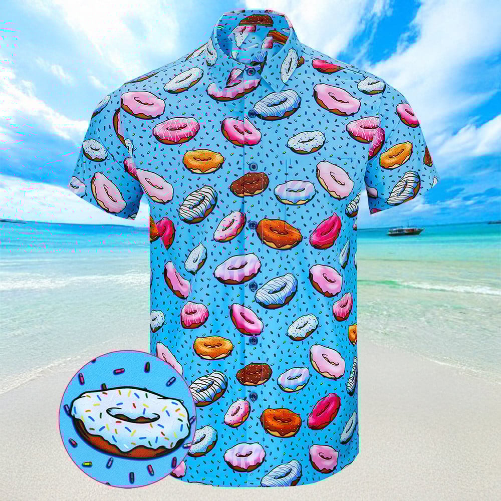 Sweet-Tooth Hawaiian Shirt Summer Button Up Shirts For Men Brother Gifts