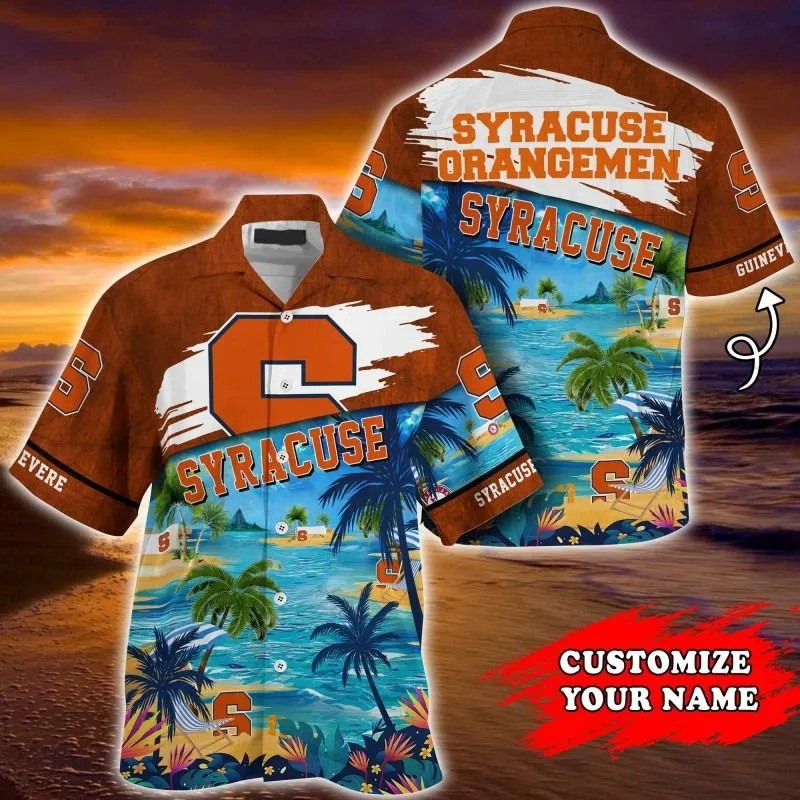 Syracuse Orange Ncaa Personalized Summer Hawaiian Shirt Tropical Aloha Button Up