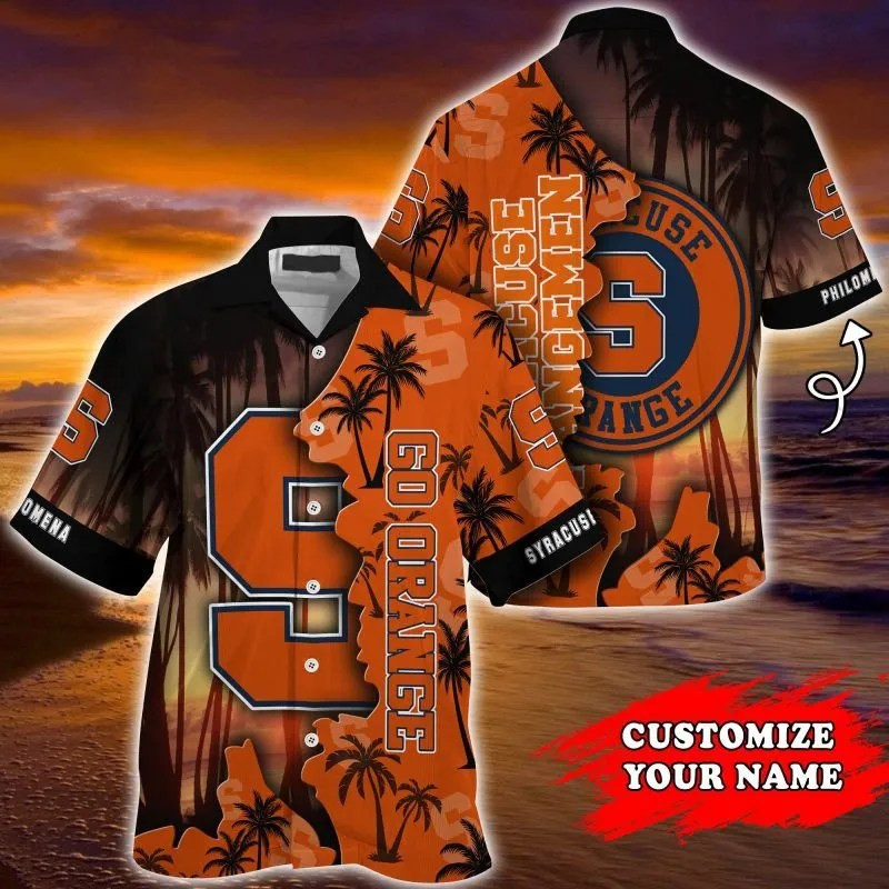 Syracuse Orange Ncaa Personalized Summer Hawaiian Shirt Tropical Aloha Button Up