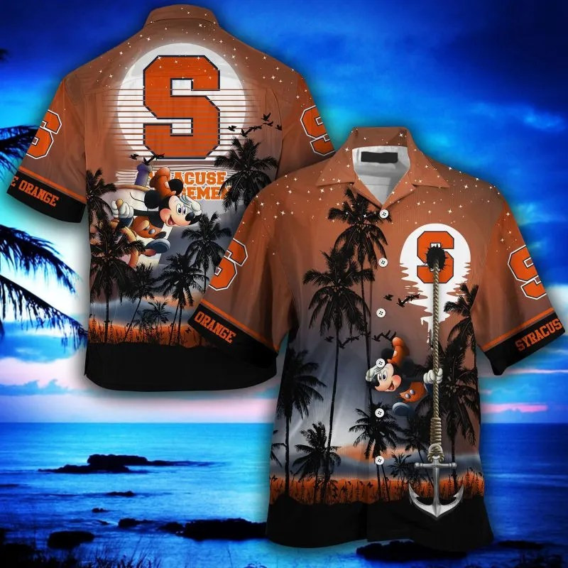 Syracuse Orange Ncaa Summer Hawaiian Shirt Tropical Aloha Button Up