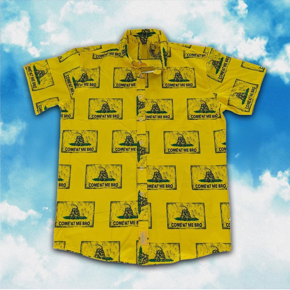 Tactical Hawaiian Shirt Come At Me Bro Guns Button Up Shirt 2nd Amendment Gifts For Gun Lovers