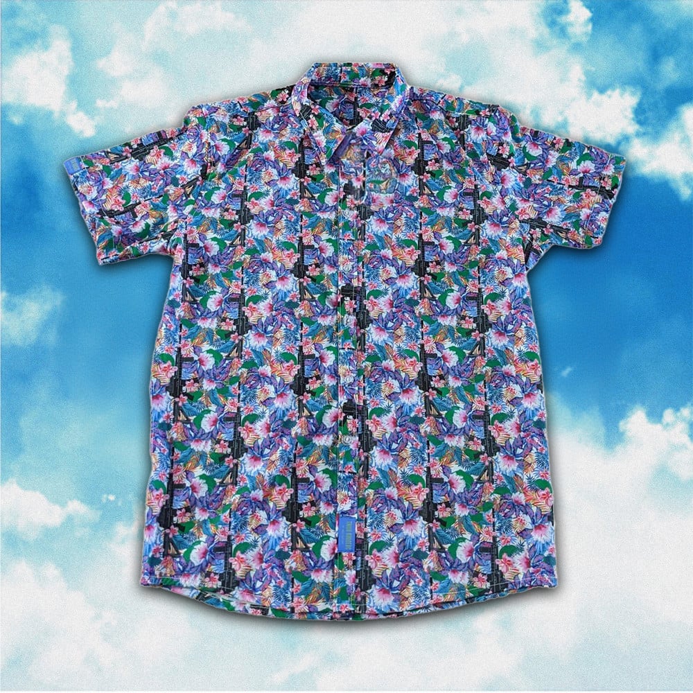 Tactical Hawaiian Shirt Flowers And Guns Button Up Shirt Gun Lovers Gifts For Dad