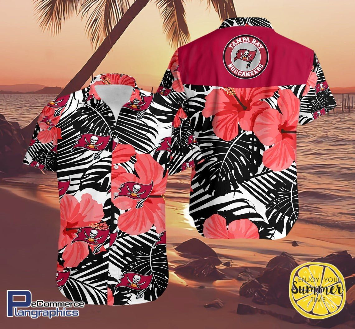 Tampa Bay Buccaneers Aloha Shirt Hawaiian Shirt Tropical Aloha Button Up