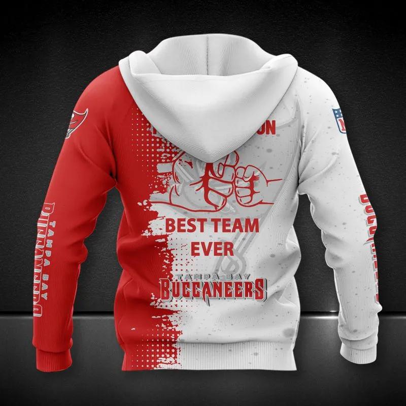 Alternative view of Tampa Bay Buccaneers Dad And Son NFL 3D All Over Print Hoodie