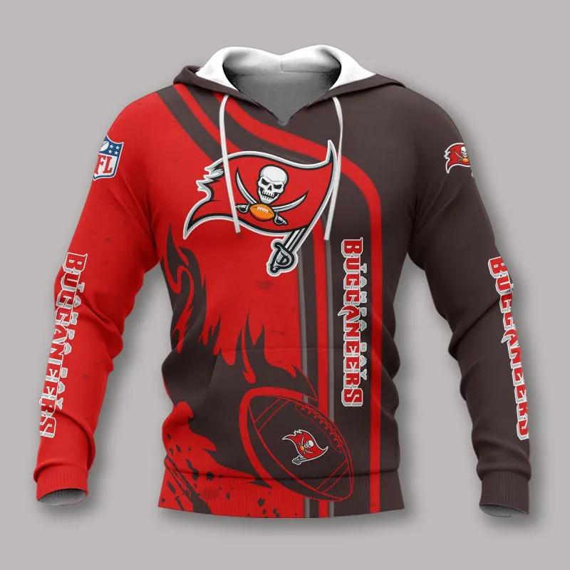 Tampa Bay Buccaneers Fire Ball NFL 3D All Over Print Hoodie